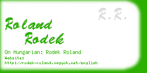 roland rodek business card